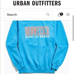 Urban Outfitters Budweiser Collegiate King Crew Neck Sweatshirt